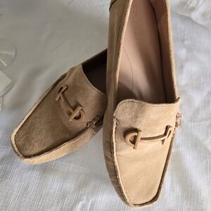 Cole Haan | Tully Driver Suede Loafers Grandfoam Blush Tan Slip On